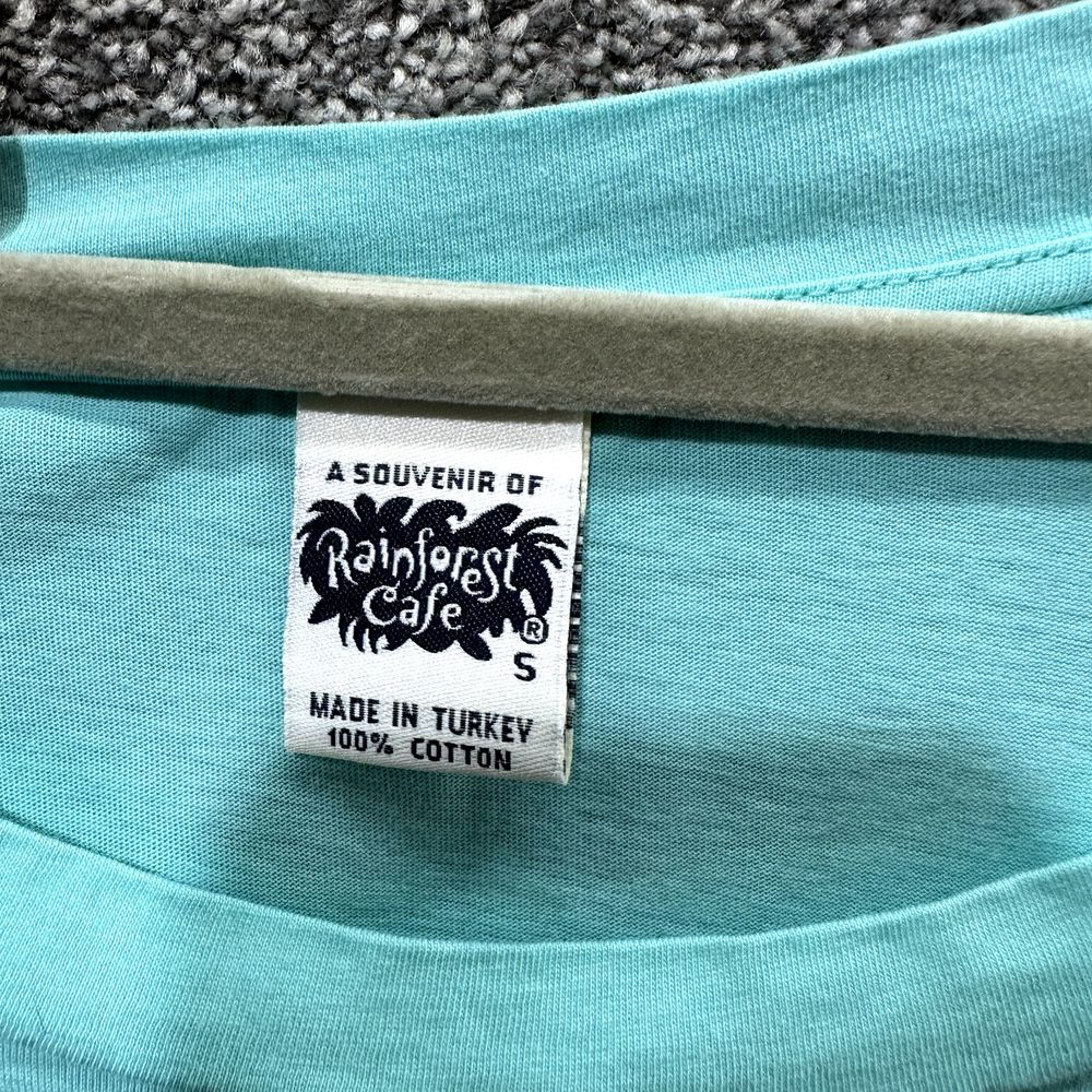 Rainforest‎ Cafe T-Shirt Top Small Blue Pocket Tee Beach Sequin Casual Souvenir - Picture 5 of 9